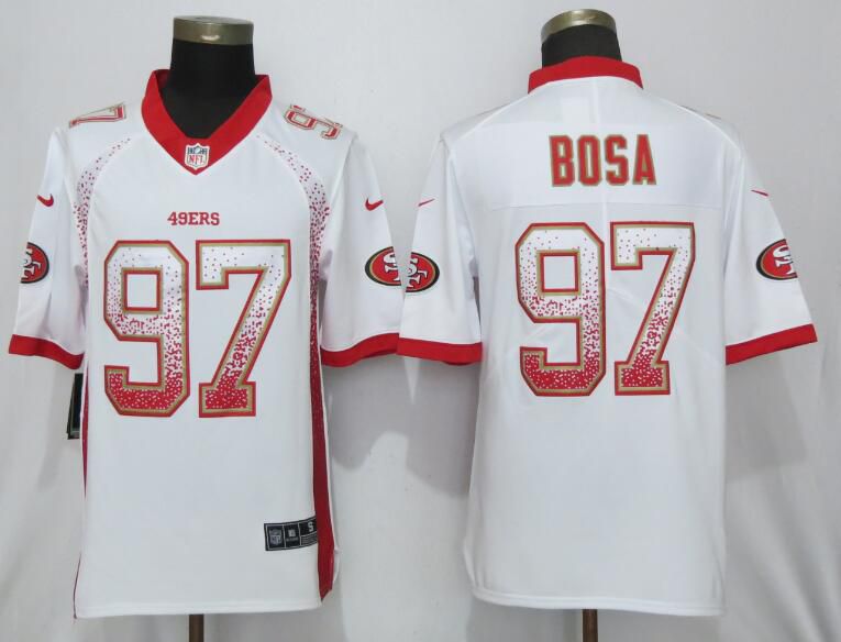 Men San Francisco 49ers 97 Bosa White Nike Vapor Untouchable Drift Fashion NFL Jerseys